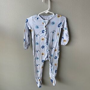 Posh Peanut Fiona Evil Eye Bamboo Zippy Pajamas with Ruffles